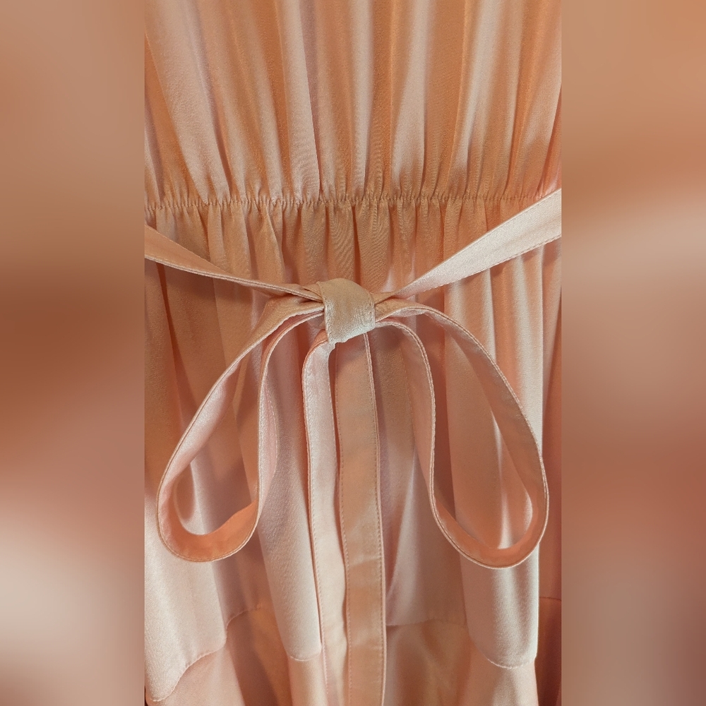 Sarah Luton Pink Ruffle Dress With Tie Belt - Picture 10 of 14